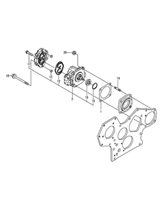 Yanmar 3tnv82a-Bdcb Hydraulic Pump Diagram and Parts List for S7232-D 53AY8DU8050-312HP Cub Cadet Lawn Tractor